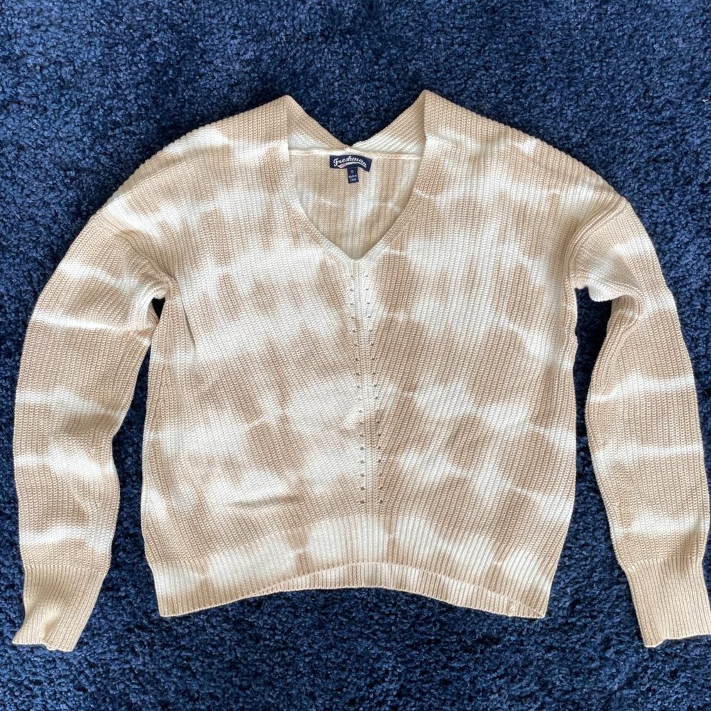 Tie dye looking cropped sweater